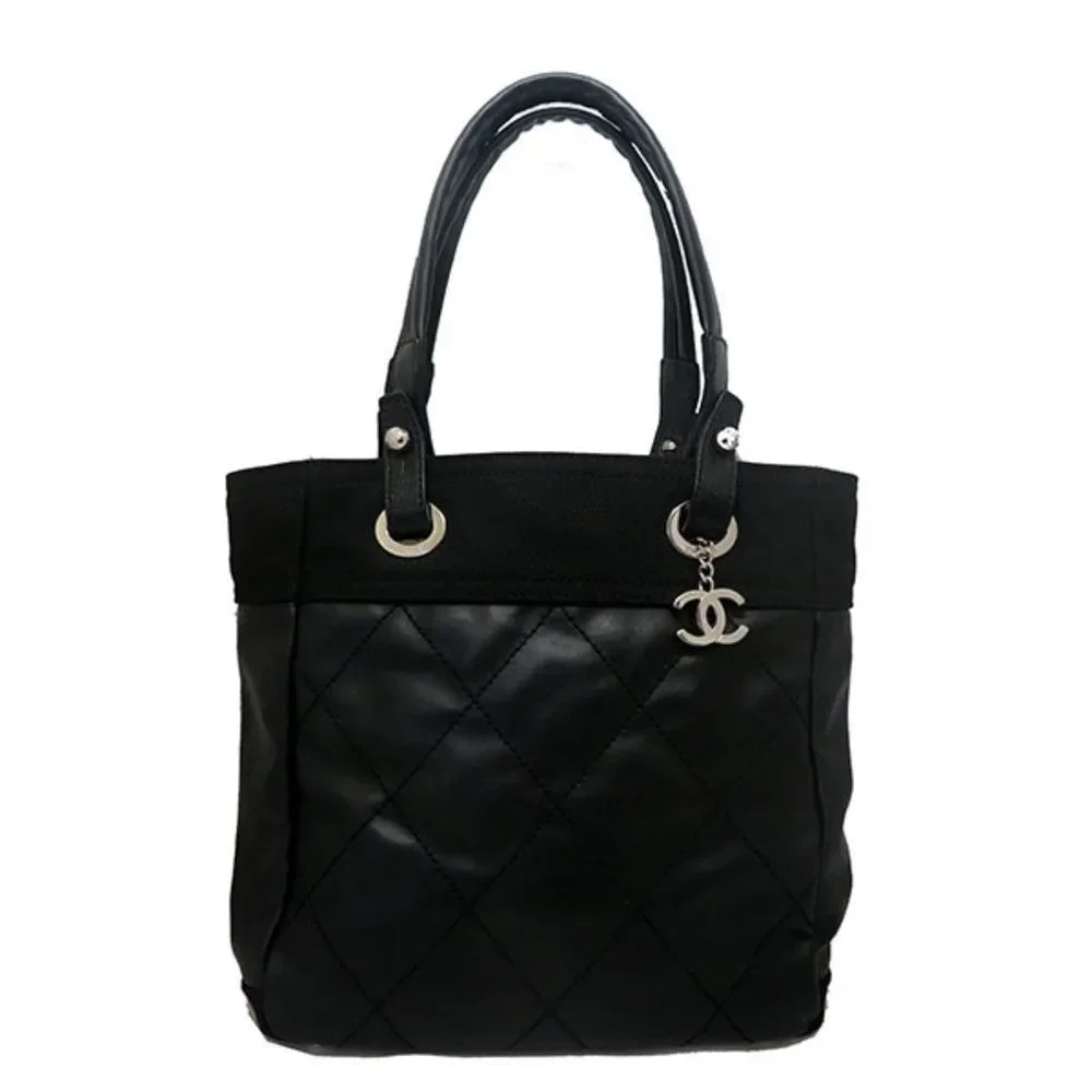 Chanel Tote Bag Paris Biarritz MM Coated Canvas Leather